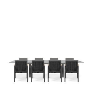 Linear & Lunar 8 Seat Dining Set with Extendable 300cm Table