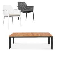 Venus & Matrix 8 Seat Dining Set with Extendable 230cm Table