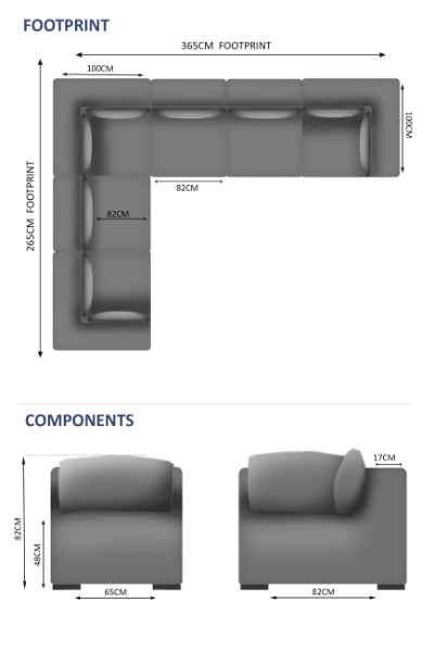 Cozy 6 Seater Sofa Set - 3 Corners, 3 Middles