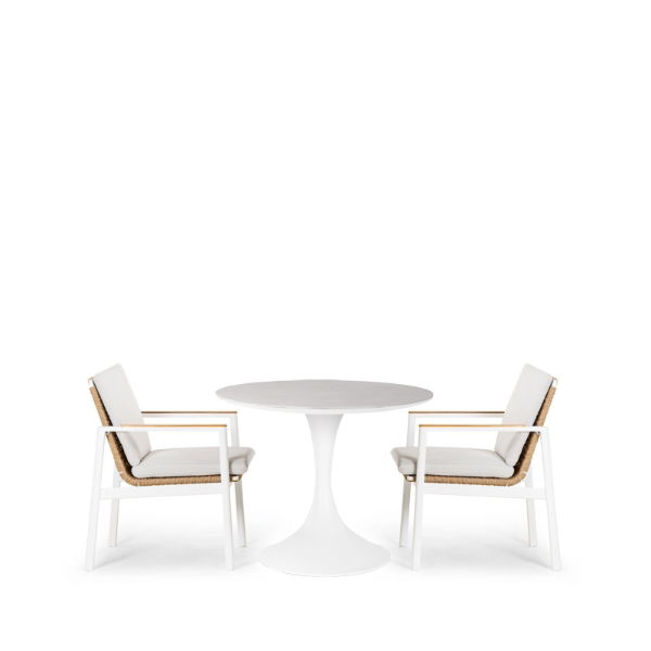 Sphere & Lunar 2 Seat Round Dining Set with 90cmØ Table