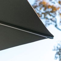 Twilight 3.5m Cantilever Parasol with LED Lights and Granite Base (Unique Slim Canopy Design)     