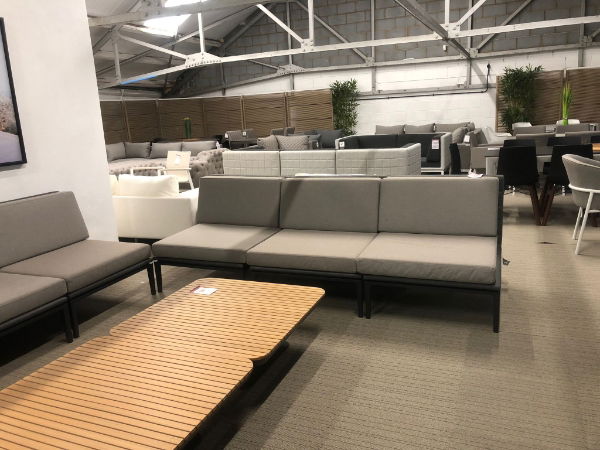Excel 6 Seater Corner Sofa Set - 6 Middles & Zone Coffee Table CLR