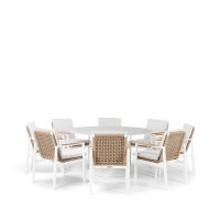 Sphere & Lunar 8 Seat Round Dining Set with 160cmØ Table