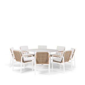 Sphere & Lunar 8 Seat Round Dining Set with 160cmØ Table