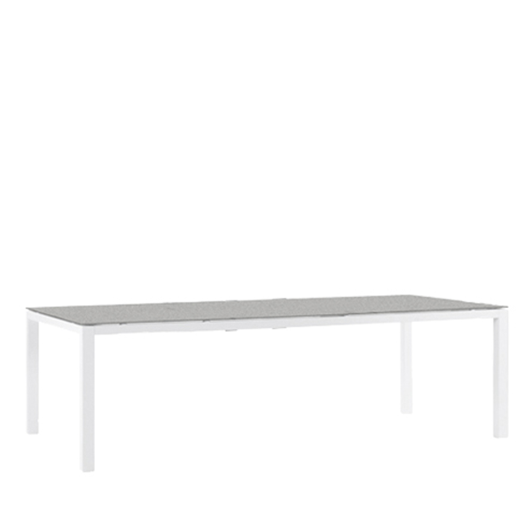 Pacific Rectangular Dining Table White Frame with Slate Top 300cm CLR.