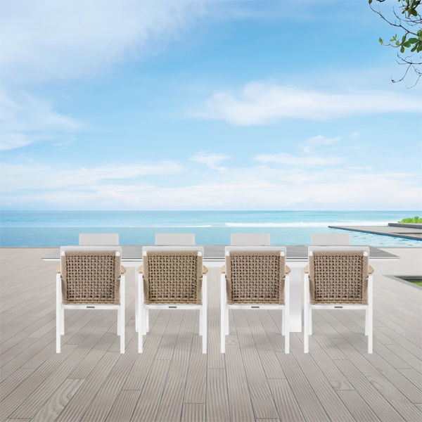 Linear & Lunar 8 Seat Dining Set with Extendable 300cm Table