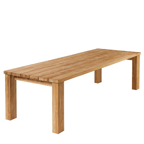 Linear & Titan 6 Seat Teak Dining Set 240cm CLR