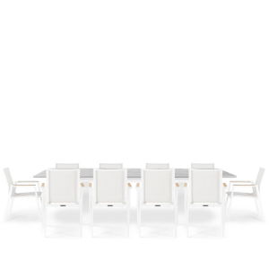 Linear & Aspen 10 Seat Dining Set with Extendable 300cm Table