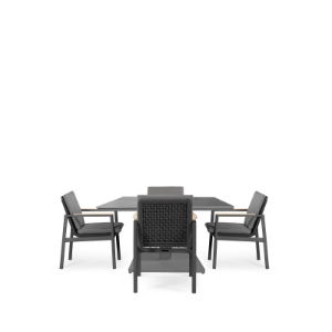 Rising & Lunar 4 Seat Square Dining Set with 90 x 90cm Table