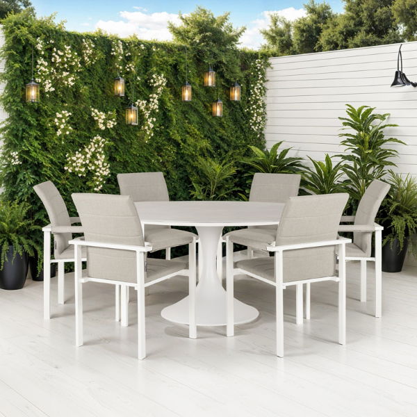 Sphere & Arabian 6 Seat Round Dining Set with 160cmØ Table