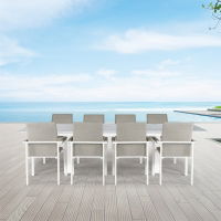 Linear & Arabian 8 Seat Dining Set with Extendable 300cm Table