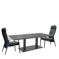 Phoenix & Gravity 8 Seat Rectangular Dining Set with 200 x 90cm Table