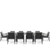 Linear & Lunar 10 Seat Dining Set with Extendable 300cm Table