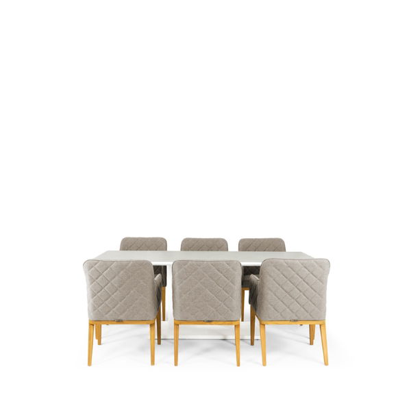 Phoenix & Chequers 6 Seat Rectangular Dining Set with 200 x 90cm Table