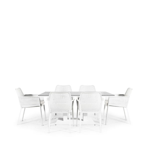 Rising & Matrix 6 Seat Rectangular Dining Set with 150 x 90cm table