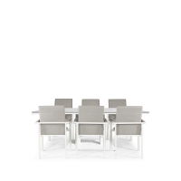 Phoenix & Arabian 6 Seat Rectangular Dining Set with 200 x 90cm Table