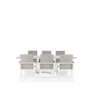 Phoenix & Arabian 6 Seat Rectangular Dining Set with 200 x 90cm Table