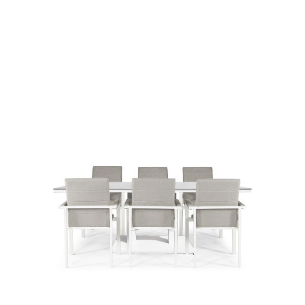 Phoenix & Arabian 6 Seat Rectangular Dining Set with 200 x 90cm Table