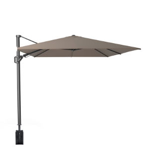 Ambient 3m Square Parasol with LED Lights & In-Ground Base