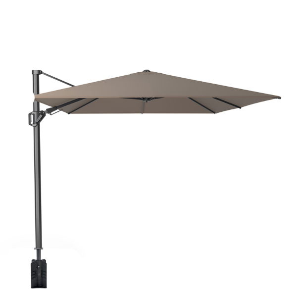 Ambient 3m Square Parasol with LED Lights & In-Ground Base