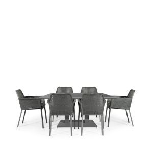 Rising & Matrix 6 Seat Rectangular Dining Set with 150 x 90cm table