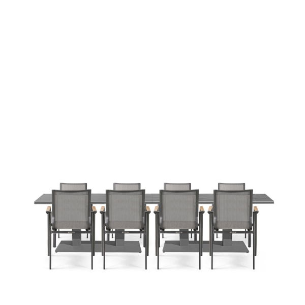 Rising & Aspen 8 Seat Rectangular Dining Set with x2 150 x 90cm Tables