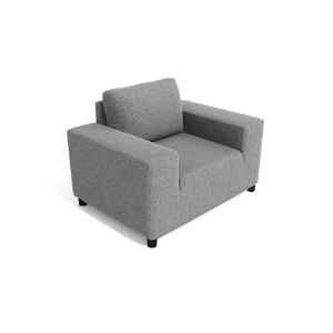 Block Lounge Armchair Grey