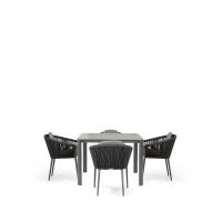 Apollo & Moon 4 Seat Square Dining Set with 90 x 90cm Table