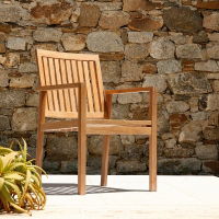 Linear & Titan 6 Seat Teak Dining Set 240cm CLR