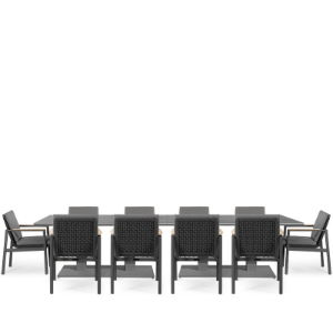 Phoenix & Lunar 10 Seat Rectangular Dining Set with x2 200 x 90cm Tables