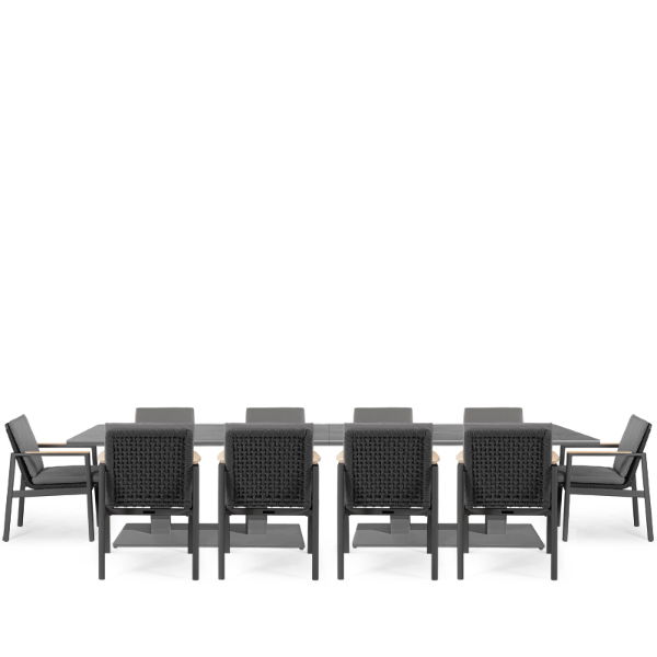 Phoenix & Lunar 10 Seat Rectangular Dining Set with x2 200 x 90cm Tables