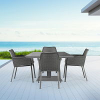 Rising & Matrix 4 Seat Square Dining Set with 90 x 90cm Table