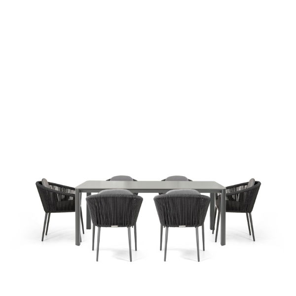 Apollo & Moon 6 Seat Rectangular Dining Set with 180 x 90cm Table