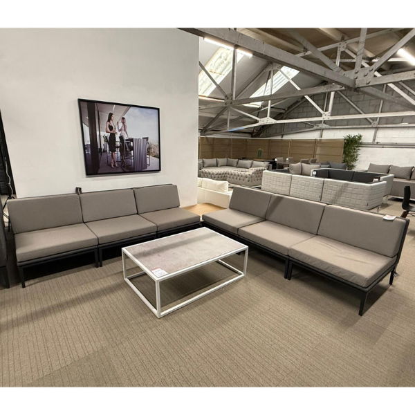 Excel 6 Seater Corner Sofa Set - 2 Corners, 4 Middles CLR