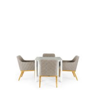 Apollo & Chequers 4 Seat Square Dining Set with 90 x 90cm Table