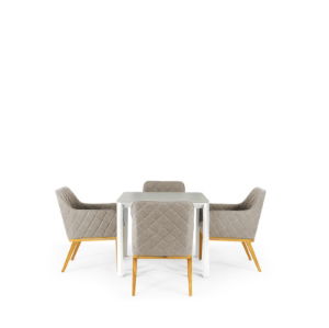 Apollo & Chequers 4 Seat Square Dining Set with 90 x 90cm Table