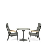 Sphere & Gravity 2 Seat Round Dining Set with 90cmØ Table