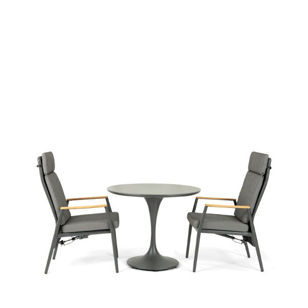 Sphere & Gravity 2 Seat Round Dining Set with 90cmØ Table