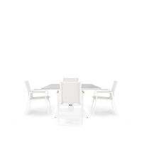 Rising & Aspen 4 Seat Square Dining Set with 90 x 90cm Table