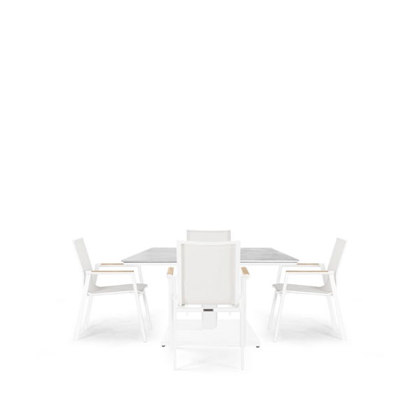 Rising & Aspen 4 Seat Square Dining Set with 90 x 90cm Table