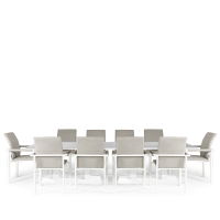 Rising & Arabian 10 Seat Rectangular Dining Set with x2 150 x 90cm tables