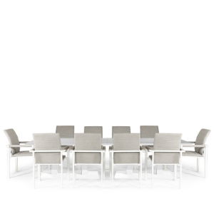 Rising & Arabian 10 Seat Rectangular Dining Set with x2 150 x 90cm tables