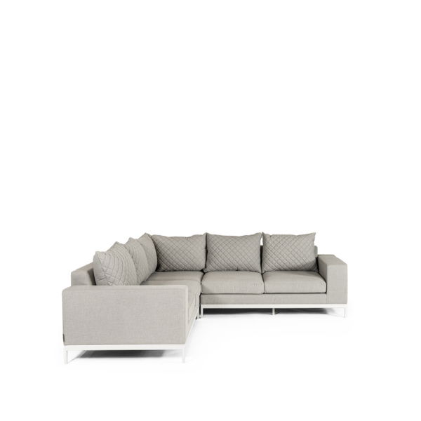 Arctic 5-Seater Sofa Set - White/Stone CLR