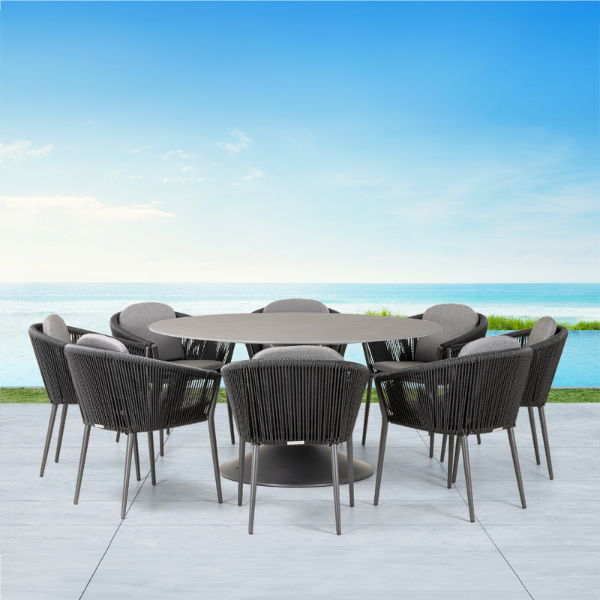 Sphere & Moon 8 Seat Round Dining Set with 160cmØ Table