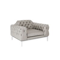 Hero Armchair & Ottoman White/Stone CLR