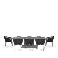 Phoenix & Moon 8 Seat Rectangular Dining Set with 200 x 90cm Table