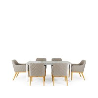 Apollo & Chequers 6 Seat Rectangular Dining Set with 180 x 90cm Table