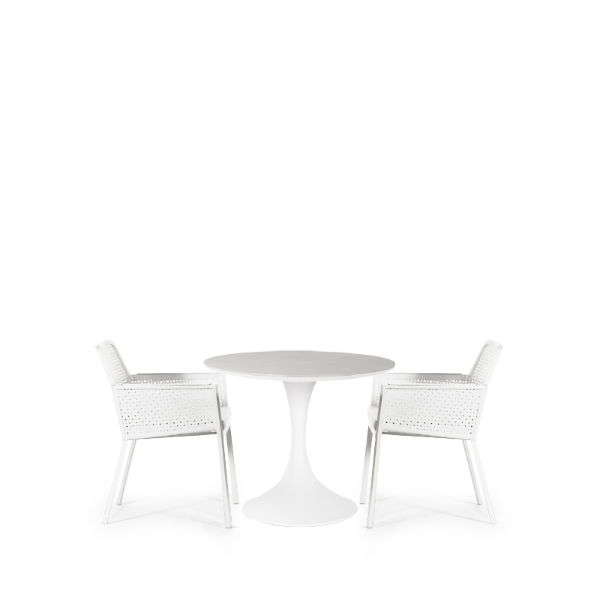 Sphere & Matrix 2 Seat Round Dining Set with 90cmØ Table