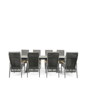 Rising & Gravity 8 Seat Rectangular Dining Set with x2 150 x 90cm Table