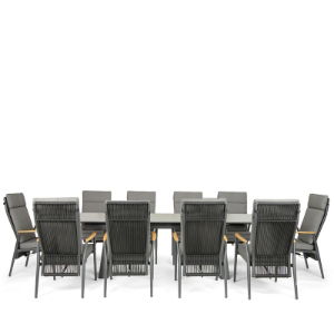 Rising & Gravity 10 Seat Rectangular Dining Set with x2 150 x 90cm Table